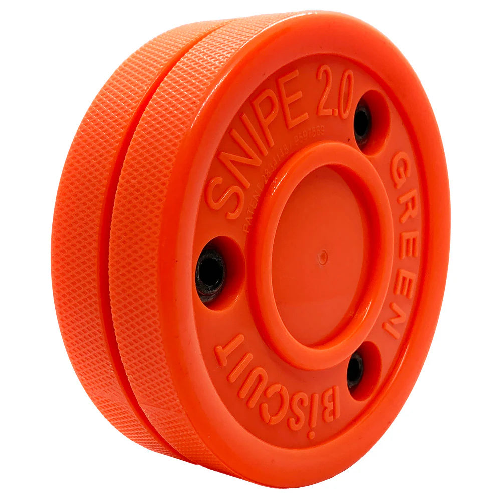 Green Biscuit Snipe Off Ice Shooting Puck - Blaze Orange
