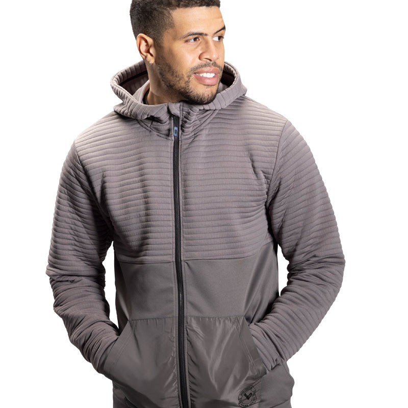 Bauer FLC 3D Full Zip Hoodie - Senior - Gray