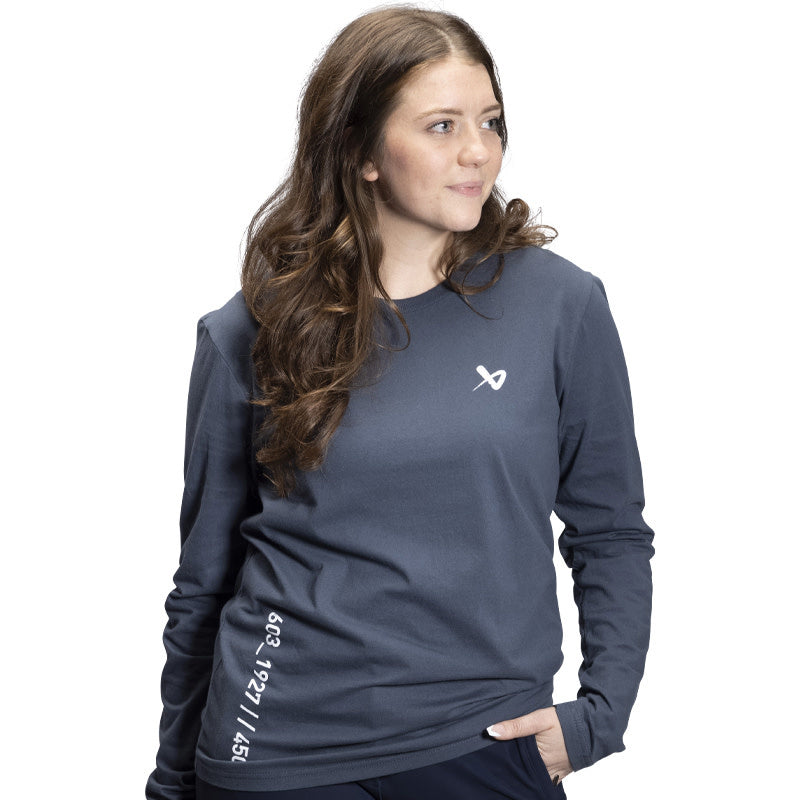 Bauer Long Sleeve Heritage Tee - Senior - Gray