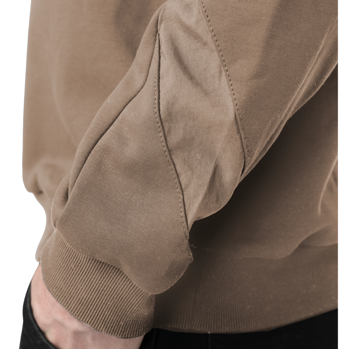 Bauer Knit Woven Crew - Senior - Light Taupe