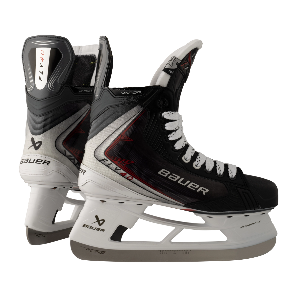 Bauer Black and White Hockey Skates with Red Tongue Accents Bauer Vapor X5 Pro Intermediate Ice Hockey Skates With Runner main image 3