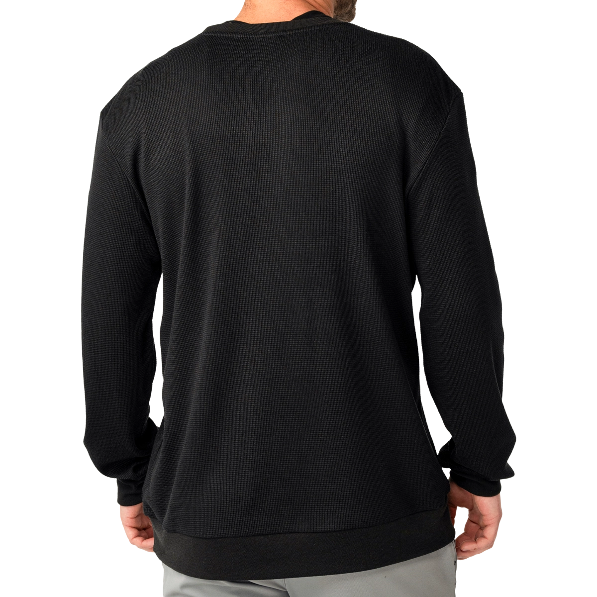 Bauer Waffle Crew Neck - Black - Senior