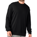 Bauer Waffle Crew Neck - Black - Senior