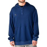Bauer Waffle Half Zip Snap Hoodie - Blueprint - Senior