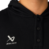 Bauer Waffle Half Zip Snap Hoodie - Black - Senior