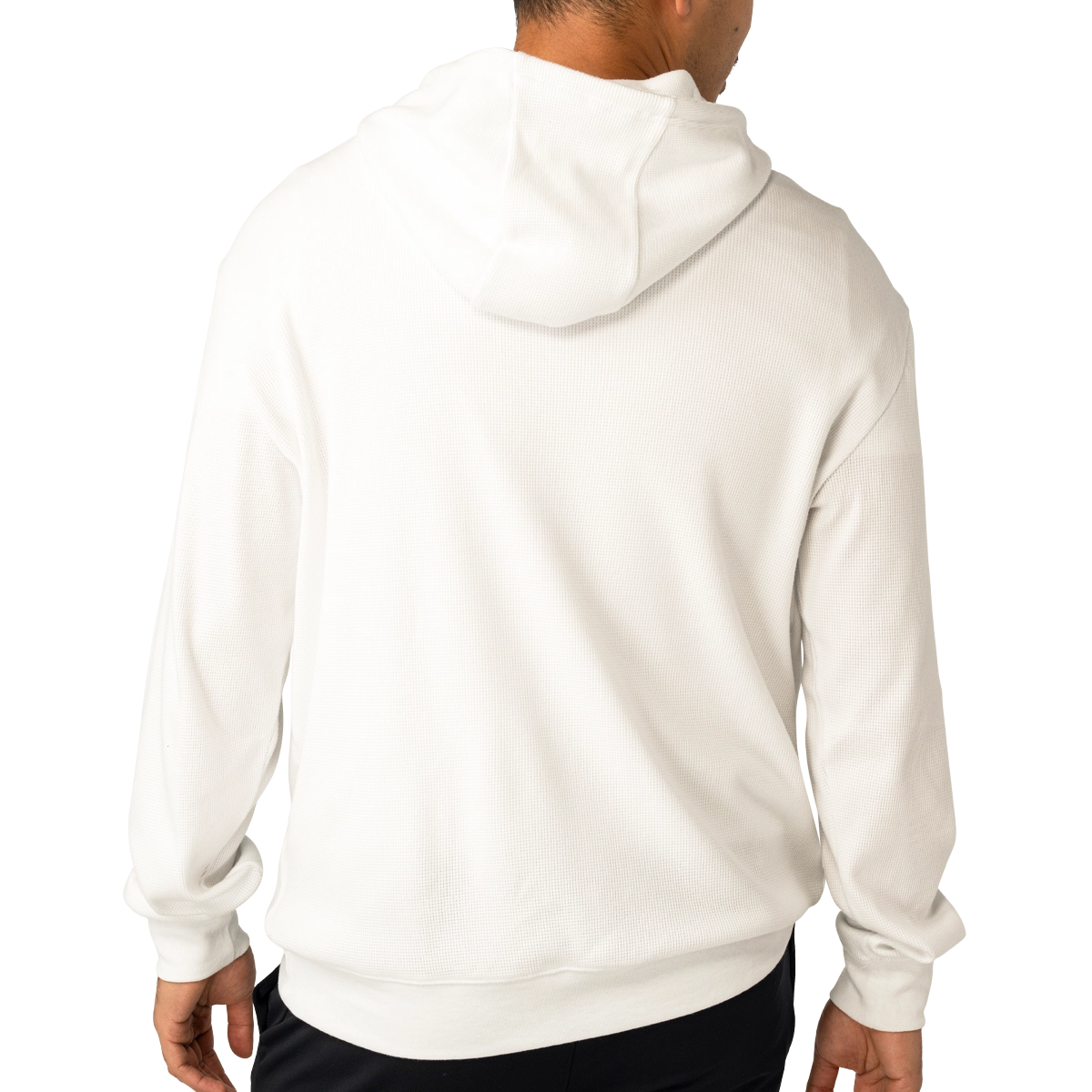 Bauer Waffle Half Zip Snap Hoodie - Snow - Senior