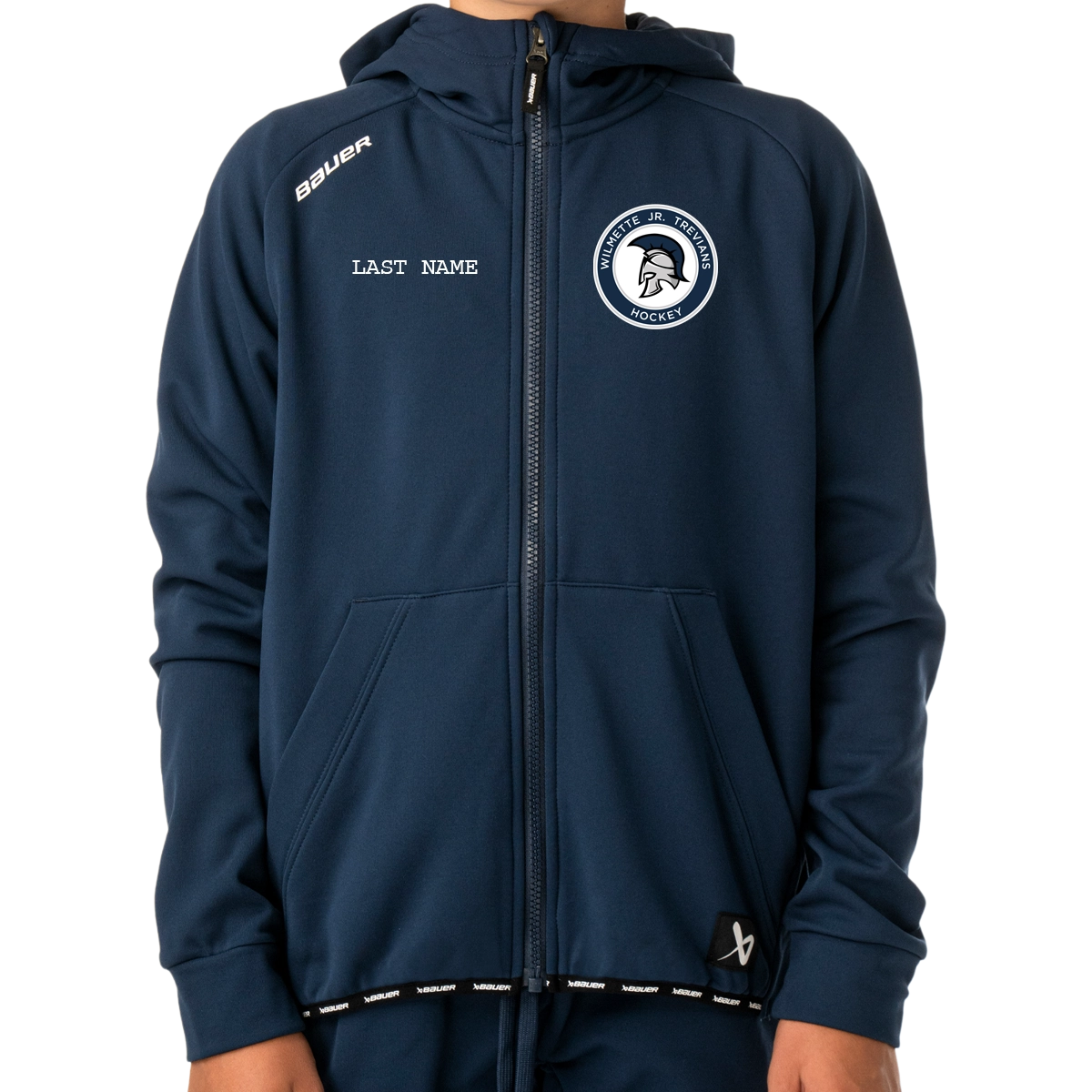 Wilmette Trevians - Bauer Fleece Zip Hoodie - Youth