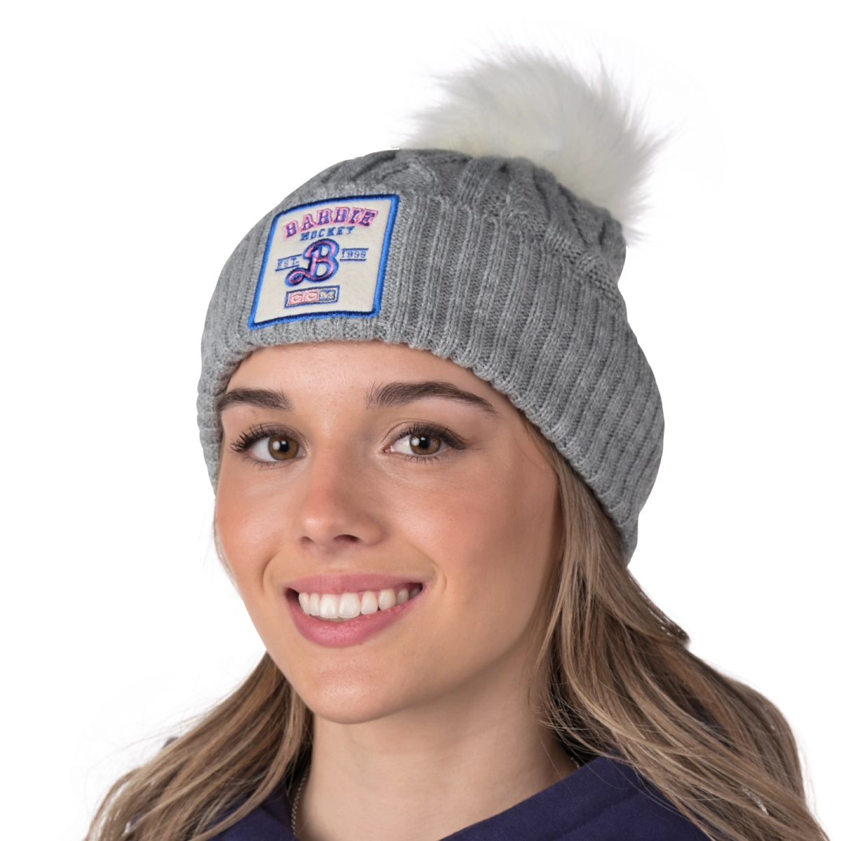 CCM Barbie Hockey Pom Knit - Grey