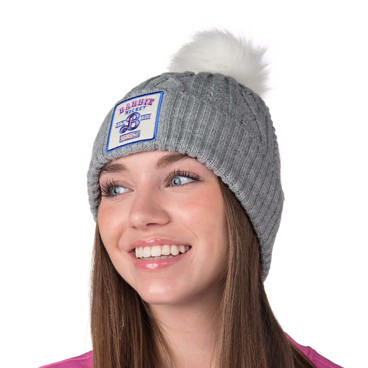 CCM Barbie Hockey Pom Knit - Grey