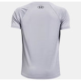 Under Armour Tech Split Logo Hybrid Tee - Youth - Gray