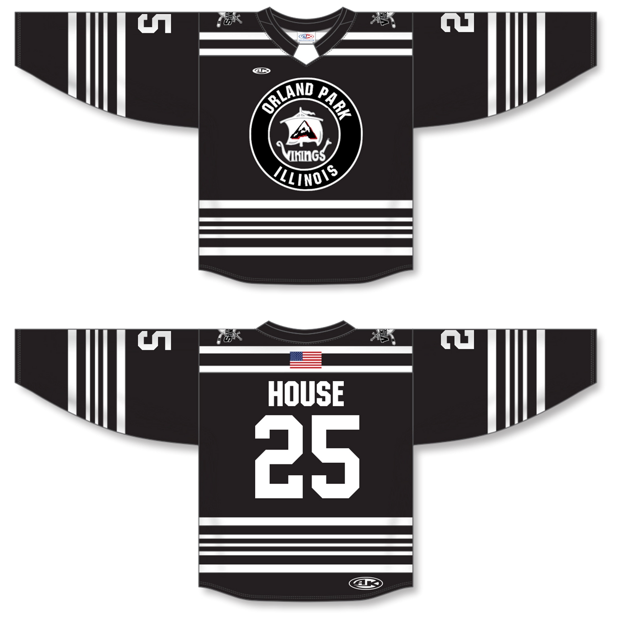 Vikings - Sublimated HOUSE Game Jersey - Black