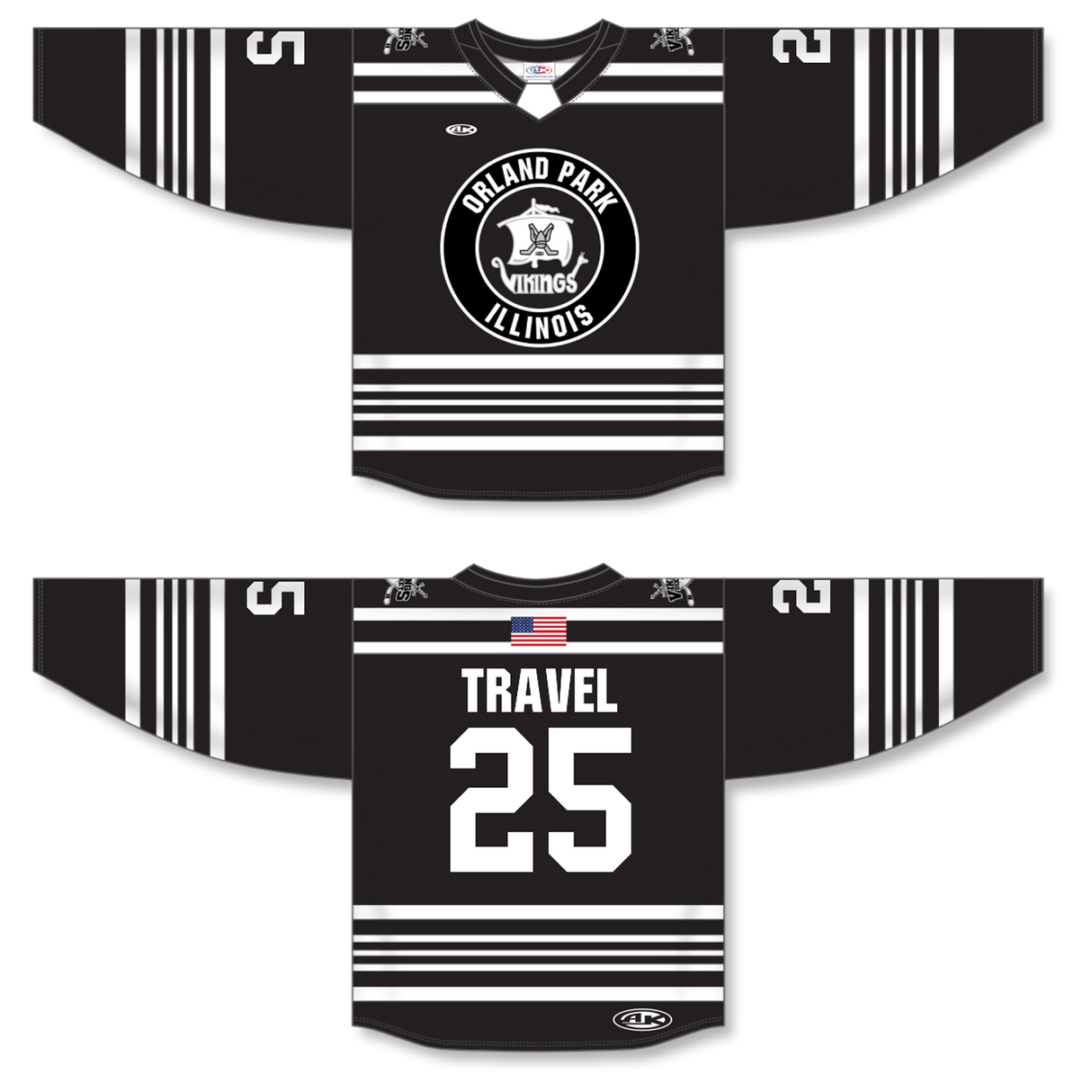 Vikings - Sublimated Travel Game Jersey - Black