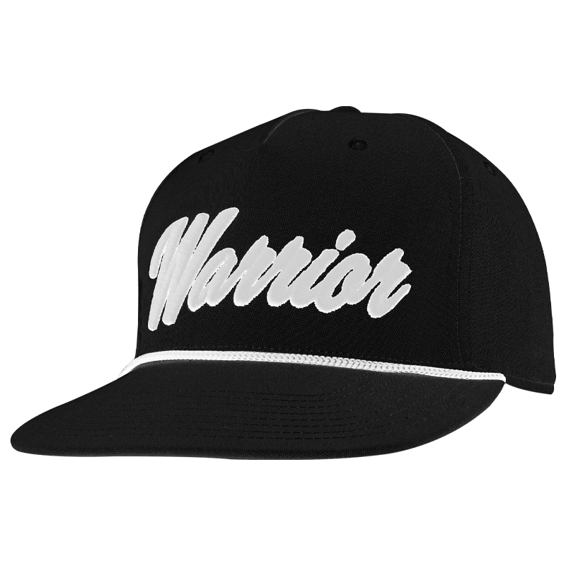 Warrior Script Rope Snapback Cap - Black