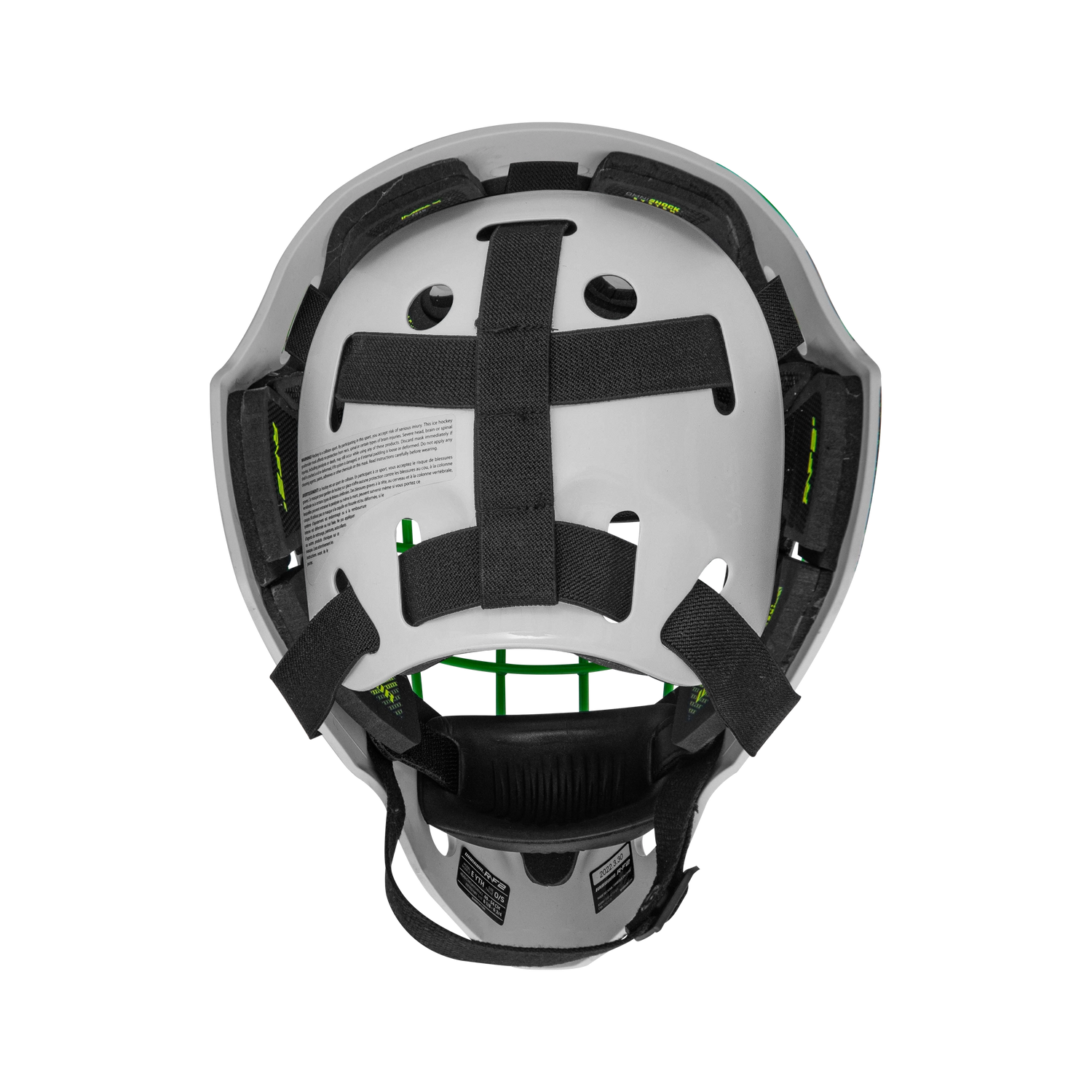 Warrior R/F2 E Certified Goal Helmet - Youth - Neon Green