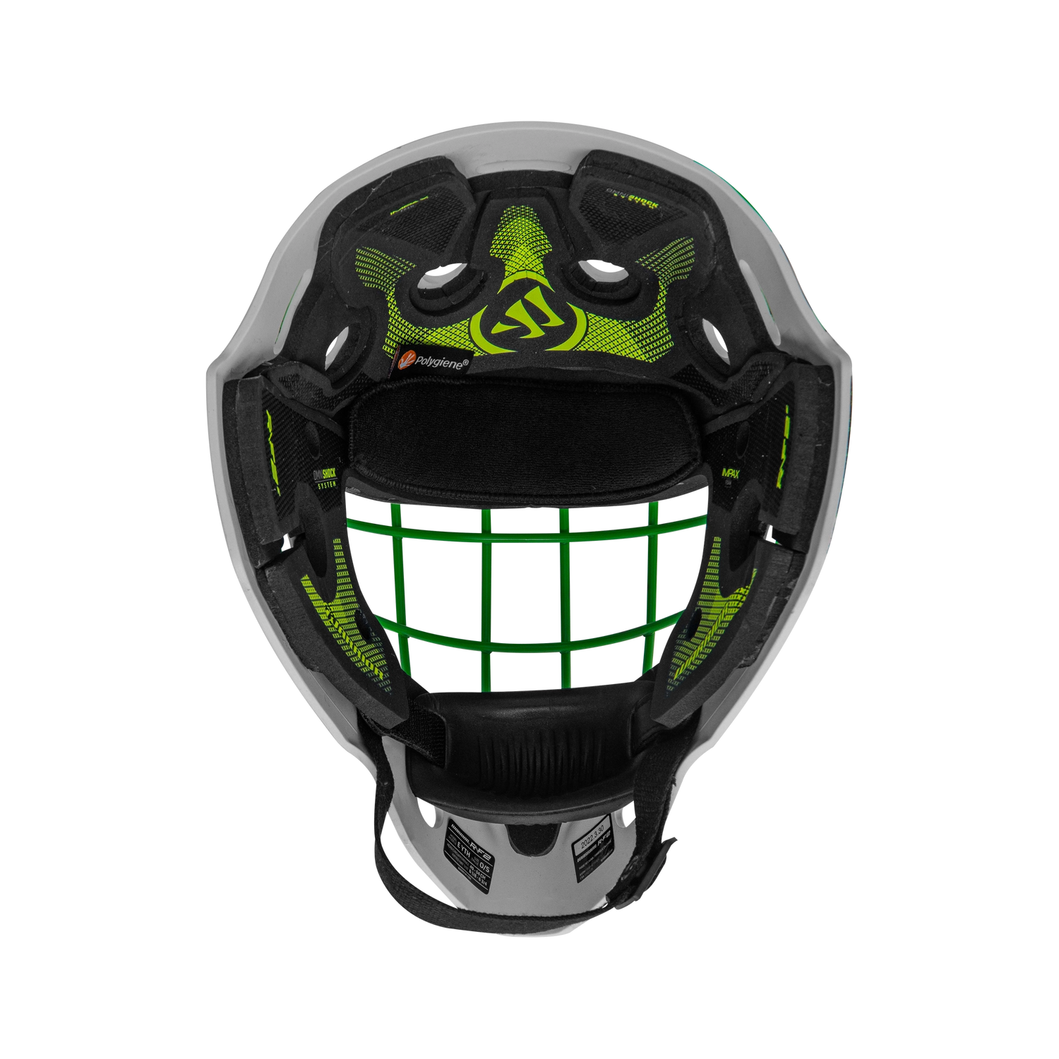 Warrior R/F2 E Certified Goal Helmet - Youth - Neon Green