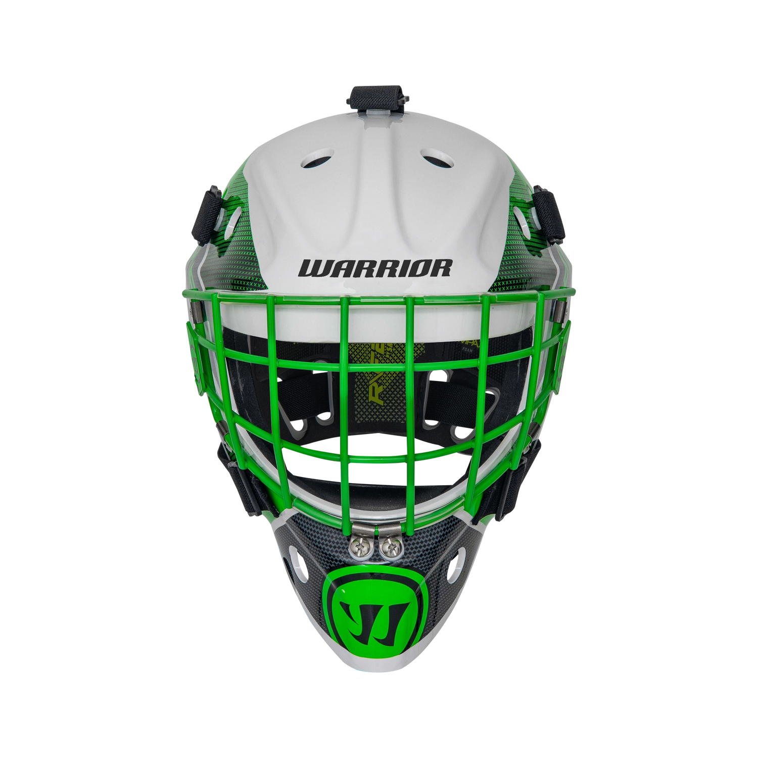 Warrior R/F2 E Certified Goal Helmet - Youth - Neon Green