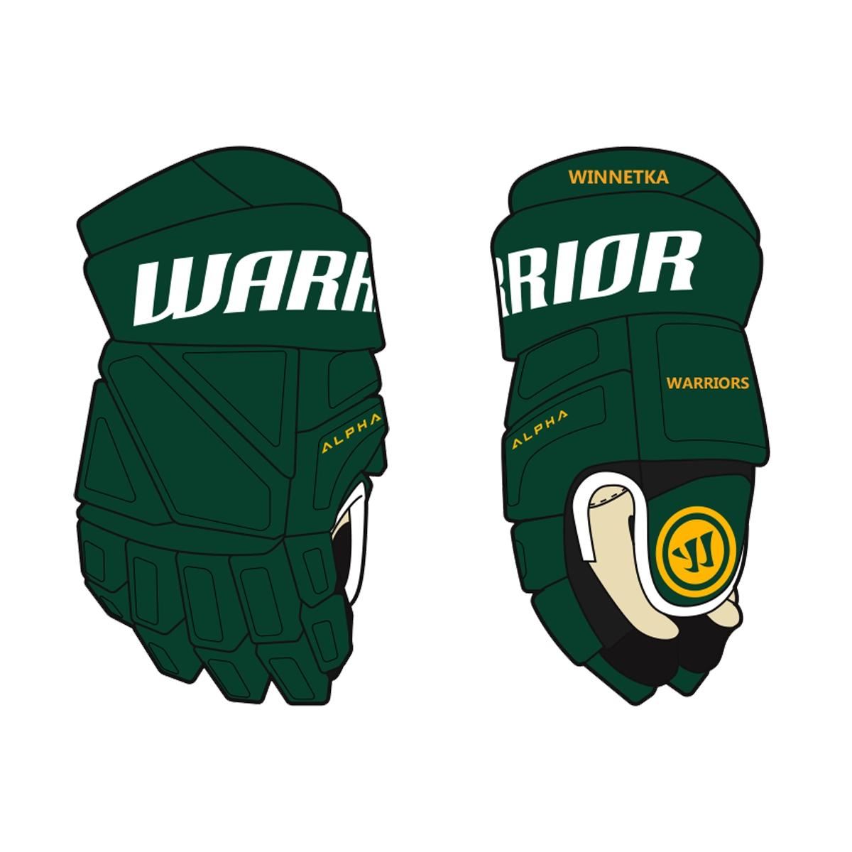 Winnetka Warriors - Warrior Alpha Pro Custom Glove - Senior