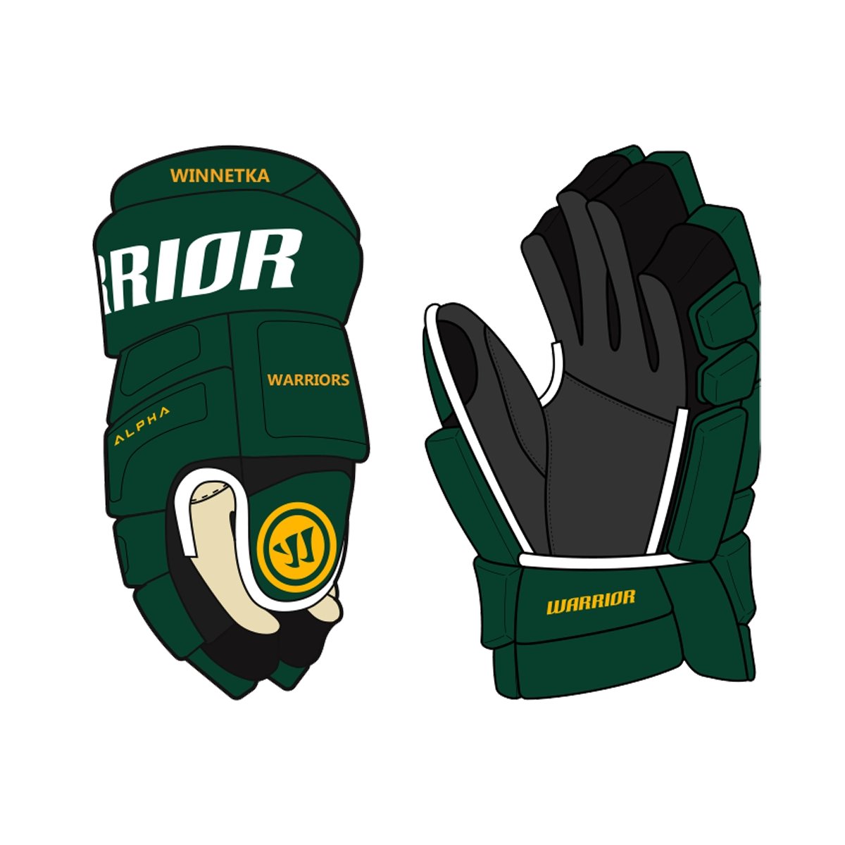 Winnetka Warriors - Warrior Alpha Pro Custom Glove - Senior