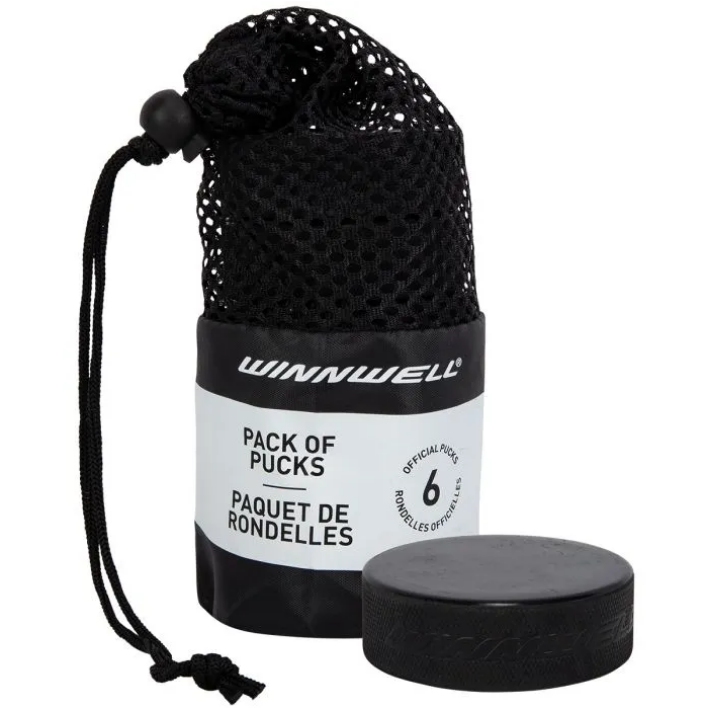 Winnwell Bag of Pucks - 6 Pack